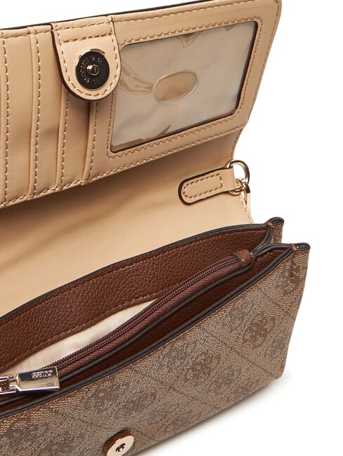 NOELLE 2 Mini sac bandouli&egrave;re logo latte / marron - Sacs pour Femme