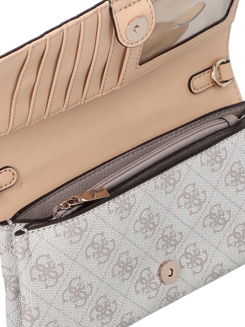 NOELLE 2 Mini sac bandouli&egrave;re logo taupe fonc&eacute; - Sacs pour Femme