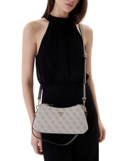 GUESS NOELLE 2 Sac bandouli&egrave;re, sac port&eacute; travers logo taupe fonc&eacute; - Sacs pour Femme - 4