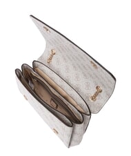 GUESS NOELLE 2 Sac convertible &agrave; rabat logo taupe fonc&eacute; - Sacs pour Femme - 3