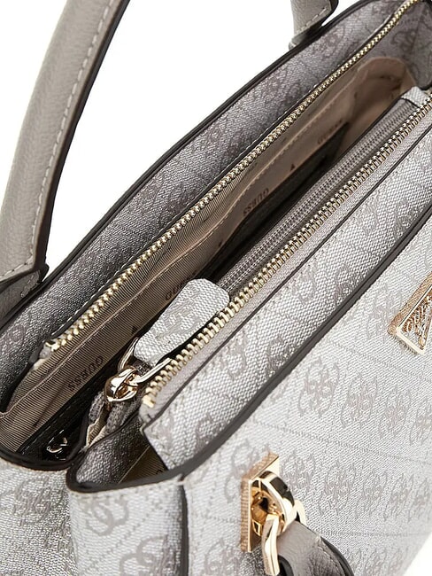 NOELLE 2 Sac &agrave; main avec bandouli&egrave;re logo taupe fonc&eacute; - Sacs pour Femme