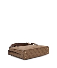 GUESS NOELLE 2 Sac &agrave; main avec bandouli&egrave;re logo latte / marron - Sacs pour Femme - 4