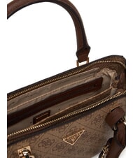 GUESS NOELLE 2 Sac &agrave; main avec bandouli&egrave;re logo latte / marron - Sacs pour Femme - 5