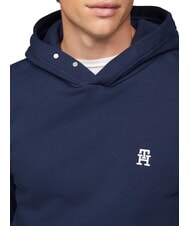 TOMMY HILFIGER TH Sweat &agrave; capuche en coton ciel nocturne - Pulls molletonn&eacute;s - 3