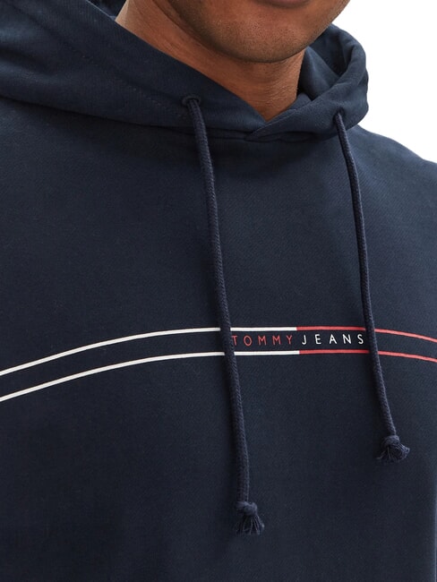 TH JEANS Sweat-shirt &agrave; poche et capuche marine nuit noire - Pulls molletonn&eacute;s