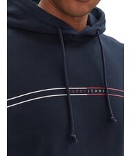 TOMMY HILFIGER TH JEANS Sweat-shirt &agrave; poche et capuche marine nuit noire - Pulls molletonn&eacute;s - 3