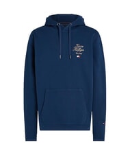 TOMMY HILFIGER TH Sweat &agrave; capuche avec logo brod&eacute; ciel nocturne - Pulls molletonn&eacute;s - 4