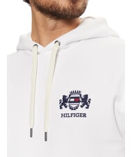 TOMMY HILFIGER TH Sweat &agrave; capuche avec &eacute;cusson blanc - Pulls molletonn&eacute;s - 3