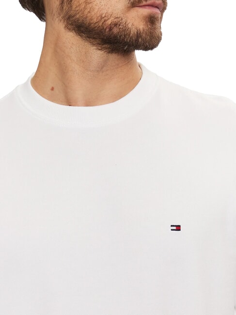 TH Sweat-shirt en coton &agrave; col rond blanc - Pulls molletonn&eacute;s