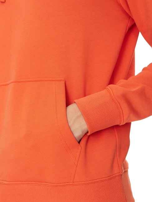 TH Sweat &agrave; capuche en coton orange &eacute;clatant - Pulls molletonn&eacute;s