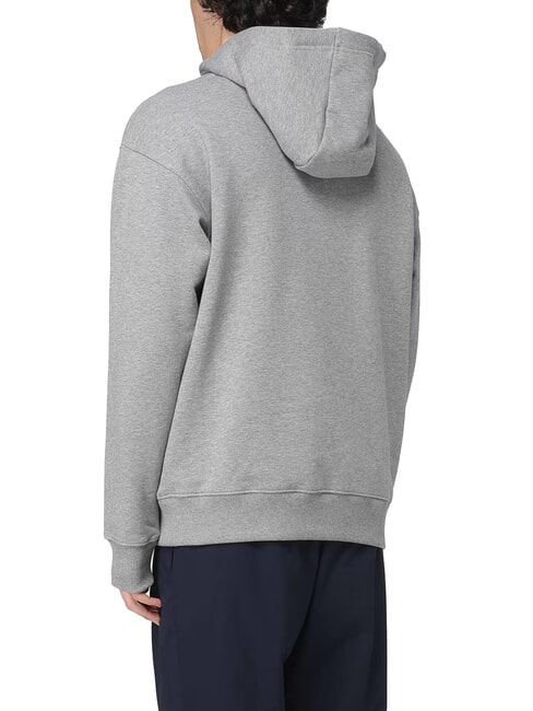TH Sweat &agrave; capuche avec &eacute;cusson chin&eacute; gris moyen - Pulls molletonn&eacute;s