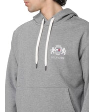 TOMMY HILFIGER TH Sweat &agrave; capuche avec &eacute;cusson chin&eacute; gris moyen - Pulls molletonn&eacute;s - 3