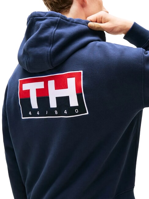 TH SAILING Sweat-shirt &agrave; poche et capuche Marine de Yale - Pulls molletonn&eacute;s
