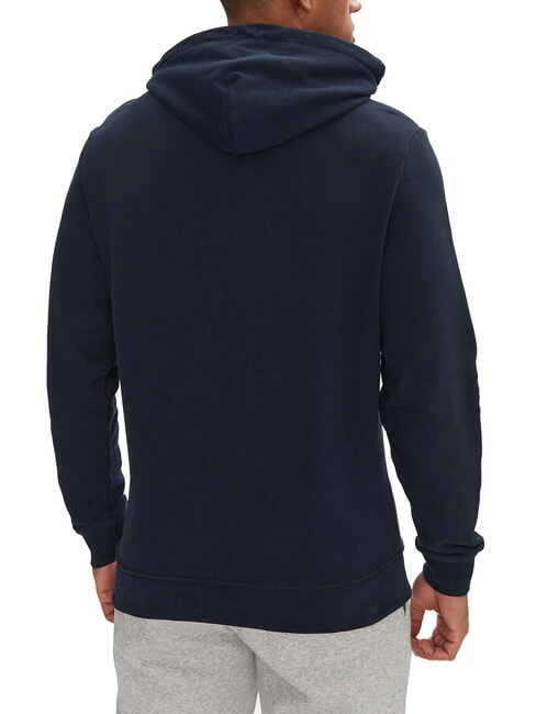 TH JEANS Sweat-shirt &agrave; poche et capuche marine nuit noire - Pulls molletonn&eacute;s