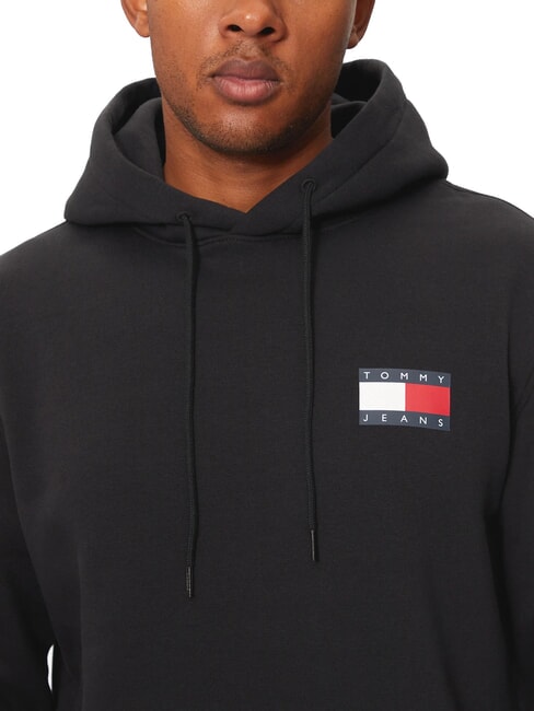 TH JEANS Sweat-shirt &agrave; poche et capuche noir - Pulls molletonn&eacute;s