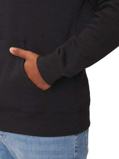 TH JEANS Sweat-shirt &agrave; poche et capuche noir - Pulls molletonn&eacute;s