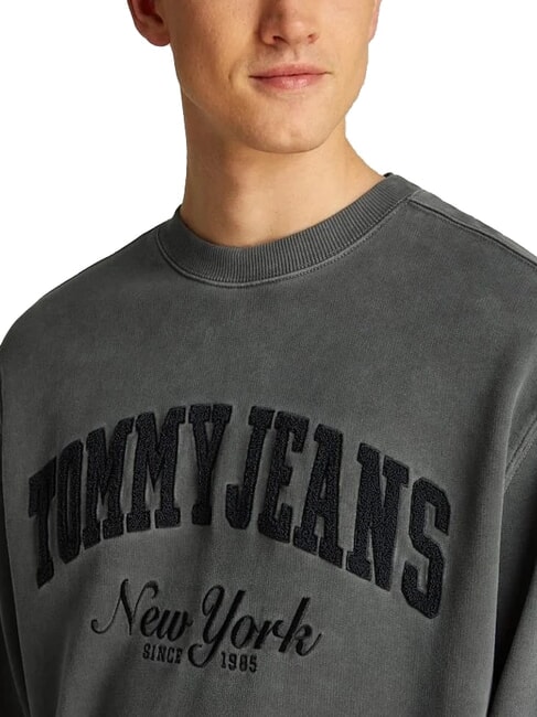 TH JEANS Sweat-shirt avec logo ours en peluche noir - Pulls molletonn&eacute;s