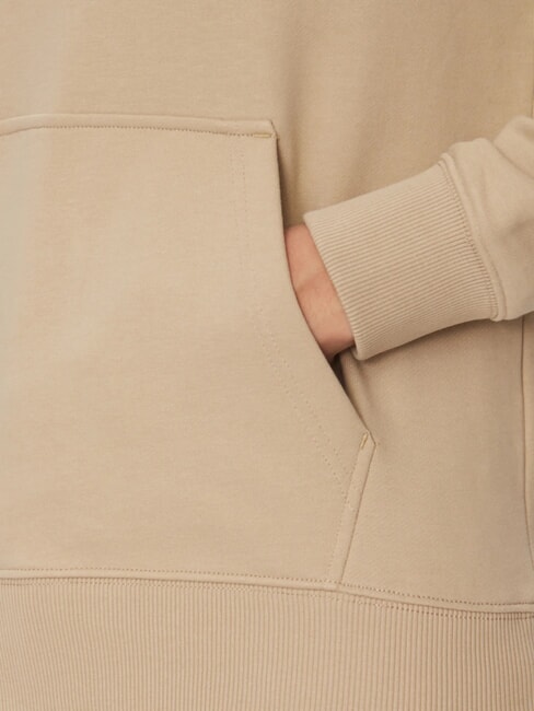 TH Sweat &agrave; capuche en coton santal - Pulls molletonn&eacute;s