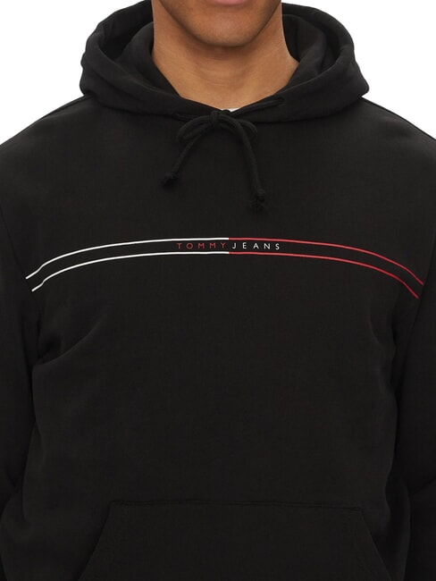 TH JEANS Sweat-shirt &agrave; poche et capuche noir - Pulls molletonn&eacute;s