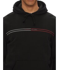 TOMMY HILFIGER TH JEANS Sweat-shirt &agrave; poche et capuche noir - Pulls molletonn&eacute;s - 3