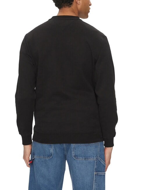 TH JEANS Sweat-shirt en coton &agrave; col rond noir - Pulls molletonn&eacute;s