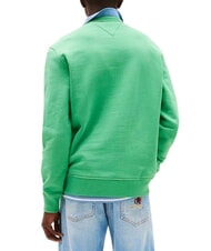 TOMMY HILFIGER TH JEANS Sweat-shirt en coton &agrave; col rond vert c&ocirc;tier - Pulls molletonn&eacute;s - 2