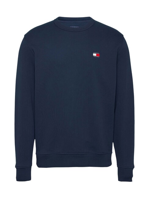 TH JEANS Sweat-shirt en coton &agrave; col rond marine nuit noire - Pulls molletonn&eacute;s