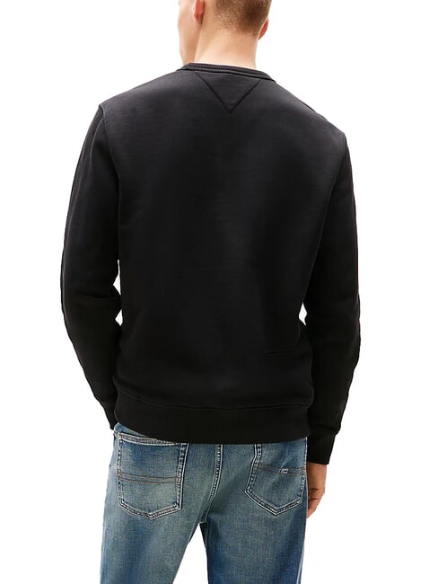 TH JEANS Sweat-shirt en coton &agrave; col rond noir - Pulls molletonn&eacute;s