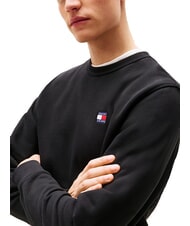 TOMMY HILFIGER TH JEANS Sweat-shirt en coton &agrave; col rond noir - Pulls molletonn&eacute;s - 3
