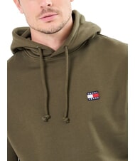TOMMY HILFIGER TH JEANS Sweat &agrave; capuche avec &eacute;cusson drapeau vert fatigue - Pulls molletonn&eacute;s - 3