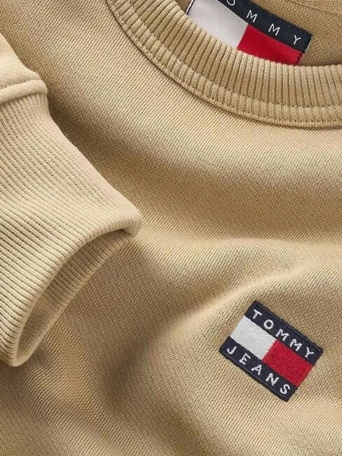 TH JEANS Sweat-shirt en coton &agrave; col rond relique tan - Pulls molletonn&eacute;s