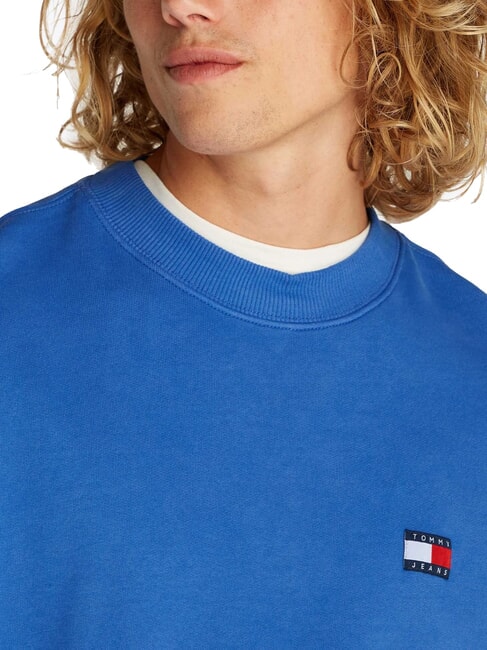 TH JEANS Sweat-shirt &agrave; col rond temps bleu - Pulls molletonn&eacute;s