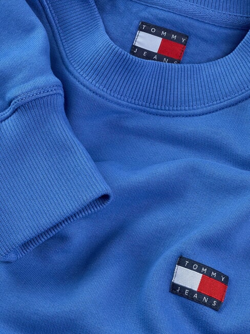 TH JEANS Sweat-shirt &agrave; col rond temps bleu - Pulls molletonn&eacute;s