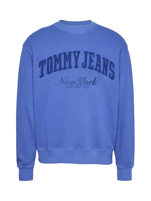 TH JEANS Sweat-shirt avec logo ours en peluche temps bleu - Pulls molletonn&eacute;s