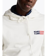TOMMY HILFIGER TH JEANS Sweat &agrave; capuche en coton &eacute;cru - Pulls molletonn&eacute;s - 3