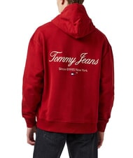 TOMMY HILFIGER TH JEANS Sweat &agrave; capuche zipp&eacute; rouge magma - Pulls molletonn&eacute;s - 2