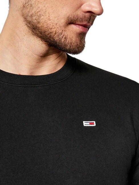 TH JEANS Sweat-shirt &agrave; col rond coupe classique noir - Pulls molletonn&eacute;s