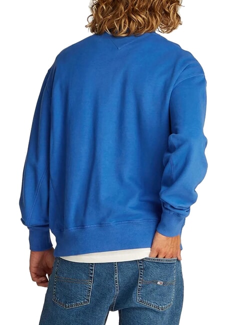 TH JEANS Sweat-shirt &agrave; col rond temps bleu - Pulls molletonn&eacute;s