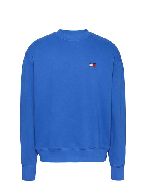 TH JEANS Sweat-shirt &agrave; col rond temps bleu - Pulls molletonn&eacute;s