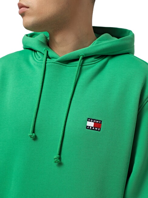 TH JEANS Sweat &agrave; capuche avec &eacute;cusson drapeau vert c&ocirc;tier - Pulls molletonn&eacute;s