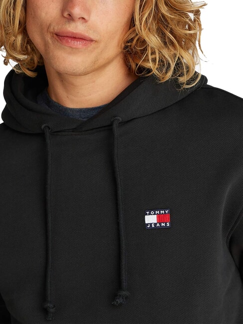 TH JEANS Sweat &agrave; capuche avec &eacute;cusson drapeau noir - Pulls molletonn&eacute;s