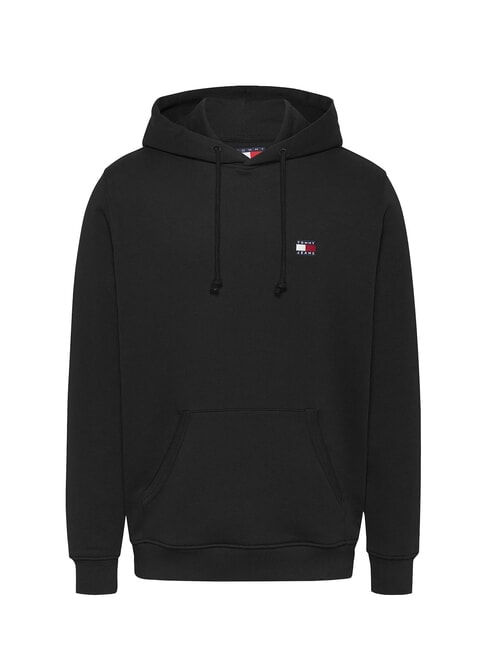 TH JEANS Sweat &agrave; capuche avec &eacute;cusson drapeau noir - Pulls molletonn&eacute;s