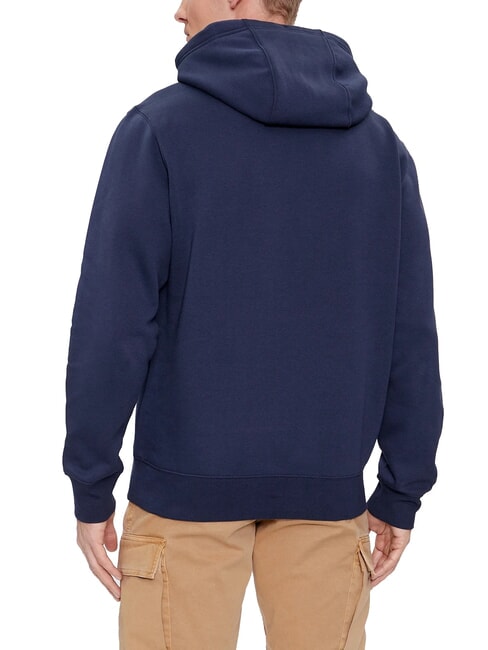 TH JEANS sweat &agrave; capuche coupe classique bleu marine cr&eacute;puscule - Pulls molletonn&eacute;s