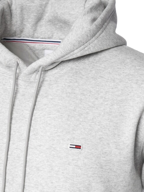 TH JEANS sweat &agrave; capuche coupe classique chin&eacute; gris clair - Pulls molletonn&eacute;s