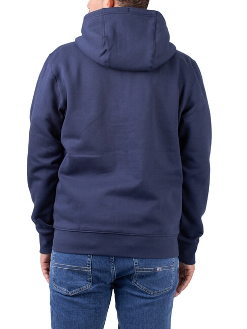 TH JEANS Sweat &agrave; capuche zipp&eacute; bleu marine cr&eacute;puscule - Pulls molletonn&eacute;s