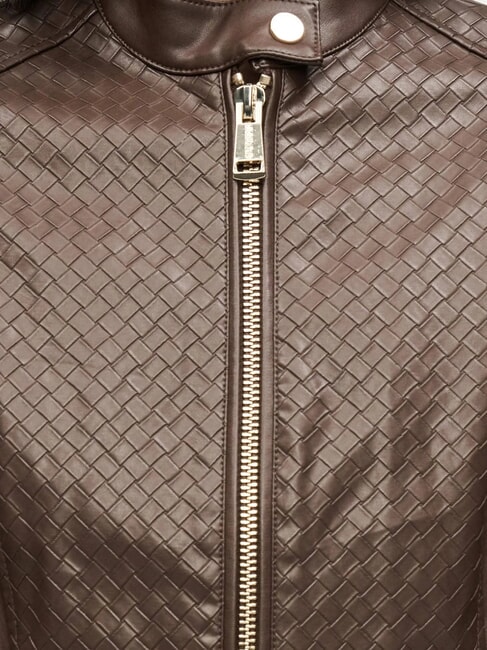 CLAUDINE veste de motard caf&eacute; noir - Vestes pour femmes