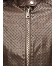 GUESS CLAUDINE veste de motard caf&eacute; noir - Vestes pour femmes - 3