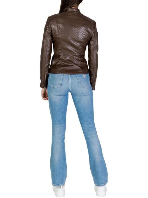 CLAUDINE veste de motard caf&eacute; noir - Vestes pour femmes