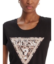 GUESS LEO TRIANGLE T-shirt &agrave; manches courtes jetbla - T-shirt - 3
