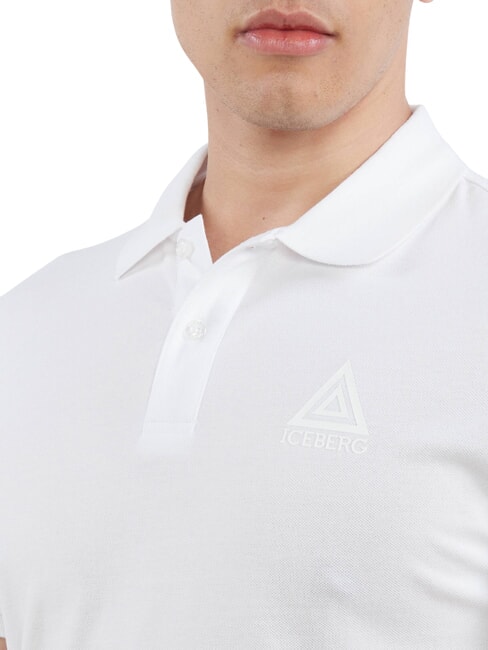 TRIANGLE polo &agrave; manches courtes blanc - chemise polo